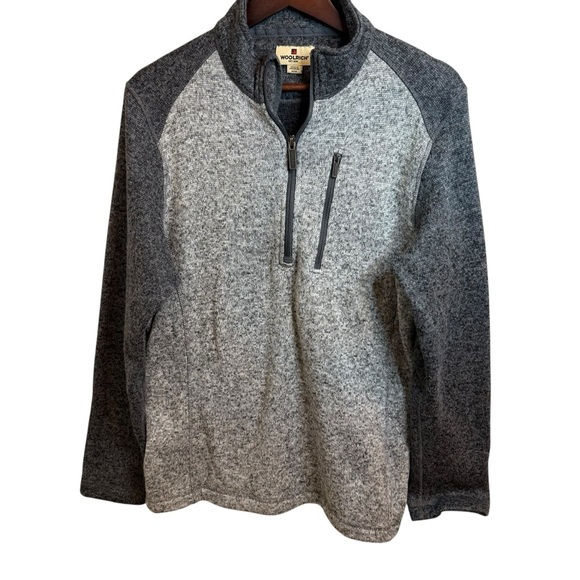 Woolrich | Gray Quarter-Zip Men's Sweater | Sz M - Picture 1 of 6